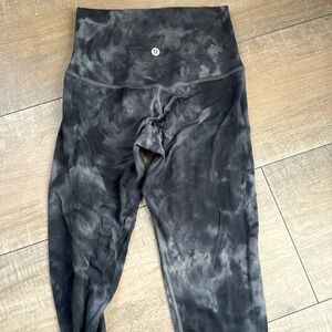Size 2 Lulu align tie dye black grey 28”